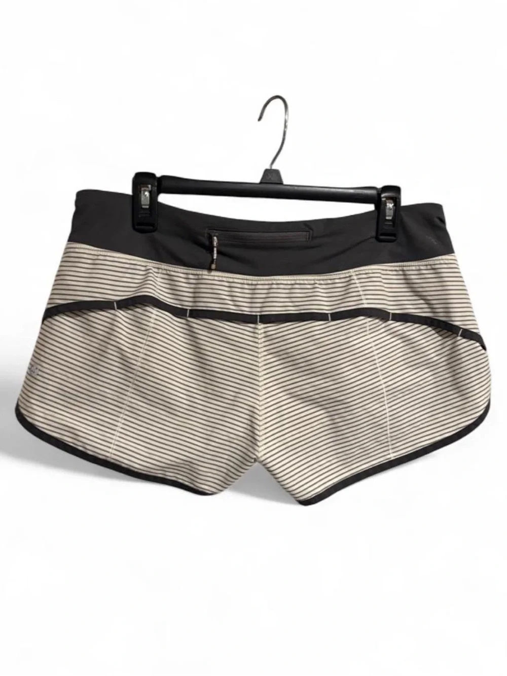 RARE Lululemon Speed Shorts Reflective Hyper Stripe Angel Wing Soot Light